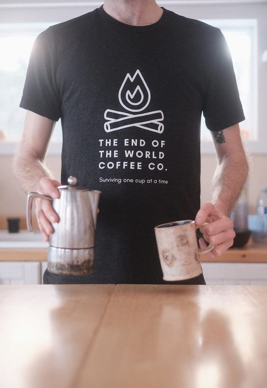 T-shirt by The End of The World Coffee Co.